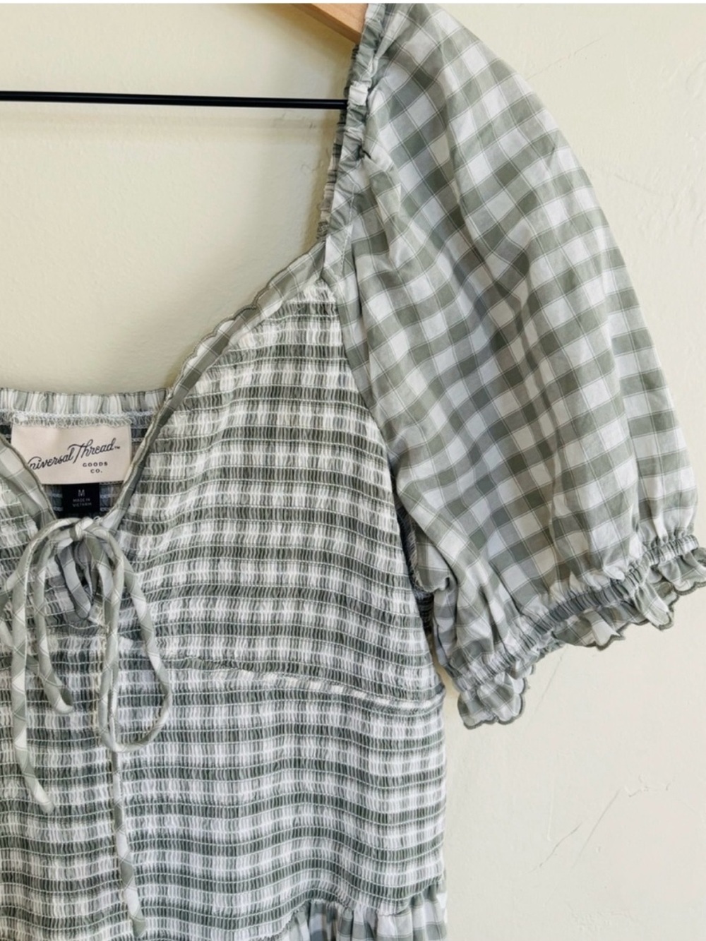 Universal Thread Gingham Puff Sleeve Dress - Picture 5 of 14